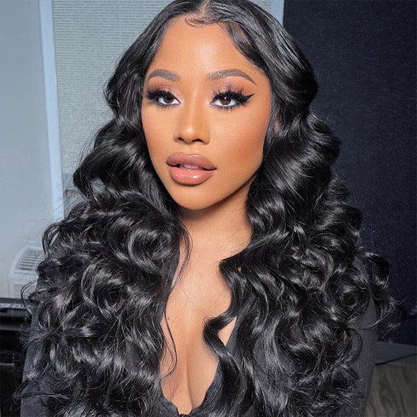 Loose Deep Frontal Wigs Human Hair Brazilian Lace Wigs 180% 13x6 HD Lace Front Wig