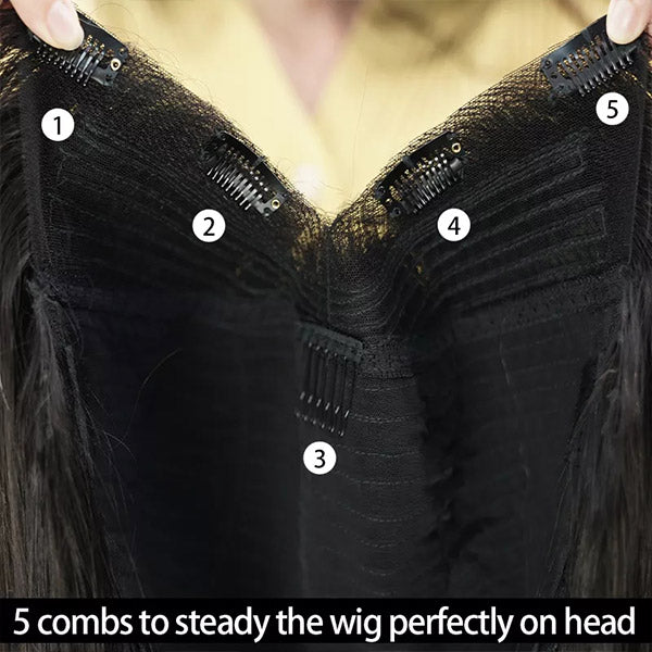 Glueless V Part Wigs Body Wave Human Hair Wigs Beginnger Friendly Thin U Part Wigs