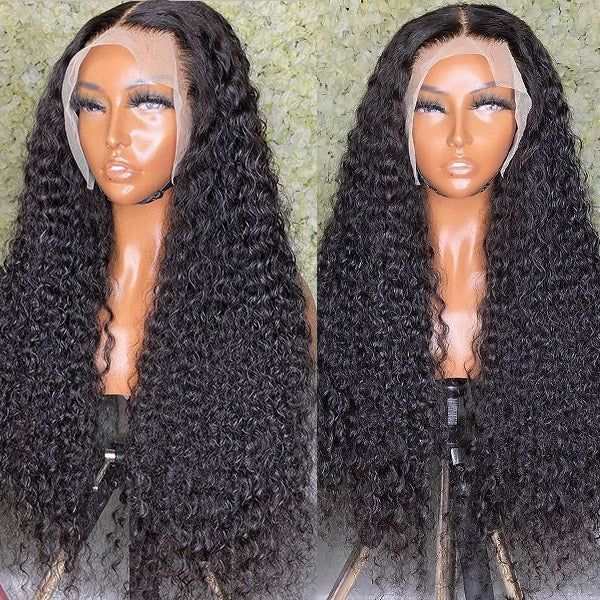 Kinky Curly Lace Front Wig 13x4 Lace Frontal Wig Curly Glueless Human Hair Wigs