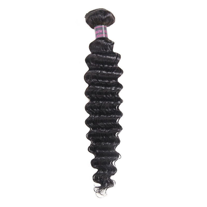 Ishow Deep Wave Human Hair Weave Bundles Hair Machine Double Weft Hair Extensions - IshowVirginHair