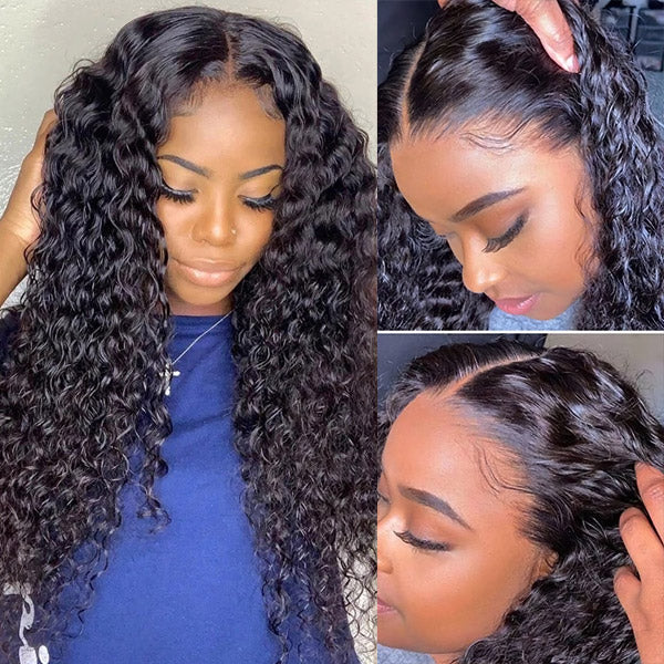 Deep Wave Wig 13x4 Lace Front Wig Unprocessed Lace Frontal Wig Peruvian Human Hair Wigs