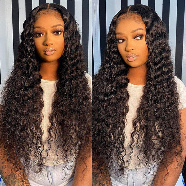Deep Wave HD Transparent Lace Wig Ishow Beauty 13x4 Lace Front Closure Unprocessed Human Hair Wigs
