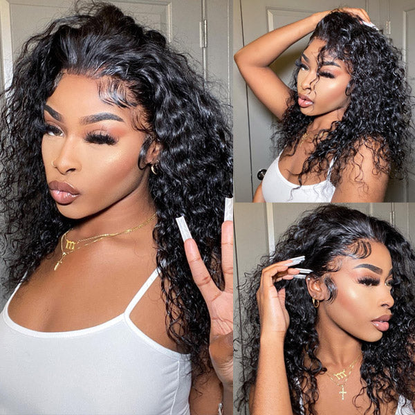 Deep Curly Hair Wigs Closure Lace Wig With Baby Hair 4x4 Brazilian Human Hair Wigs