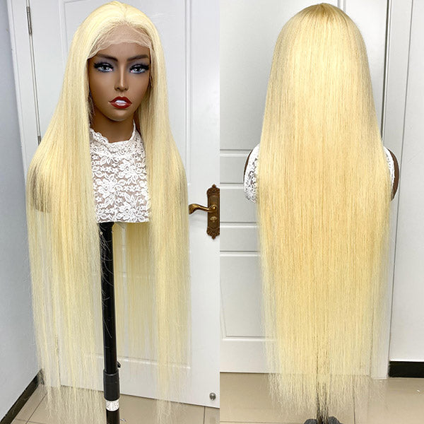 613 Lace Front Wig Honey Blonde Wig Straight Hair Wig Transparent HD Lace Wigs Body Wave Human Hair Wig
