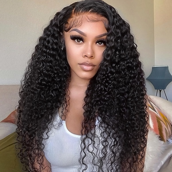Products Deep Curly Frontal Wigs 13x4 Lace Front Wigs Human Hair Peruvian Hair Lace Wigs