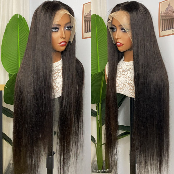 Brazilian Straight Human Hair Wig 30Inch Long Lace Front Wig 13x4 HD Lace Frontal Wig