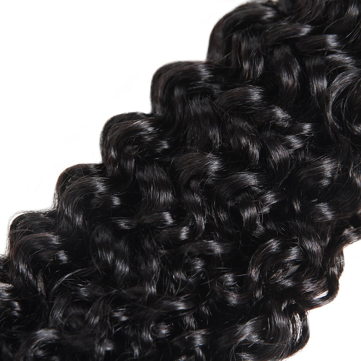 Curly Hair Weave 2 Bundles with 360 Lace Frontal Ishow Human Hair Extensions