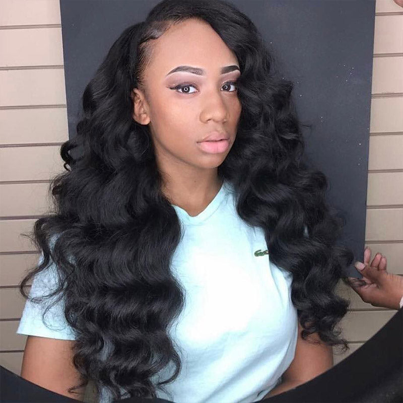 Virgin Indian Hair Body Wave Weave 4 Bundles With Lace Closure Ishow Hair