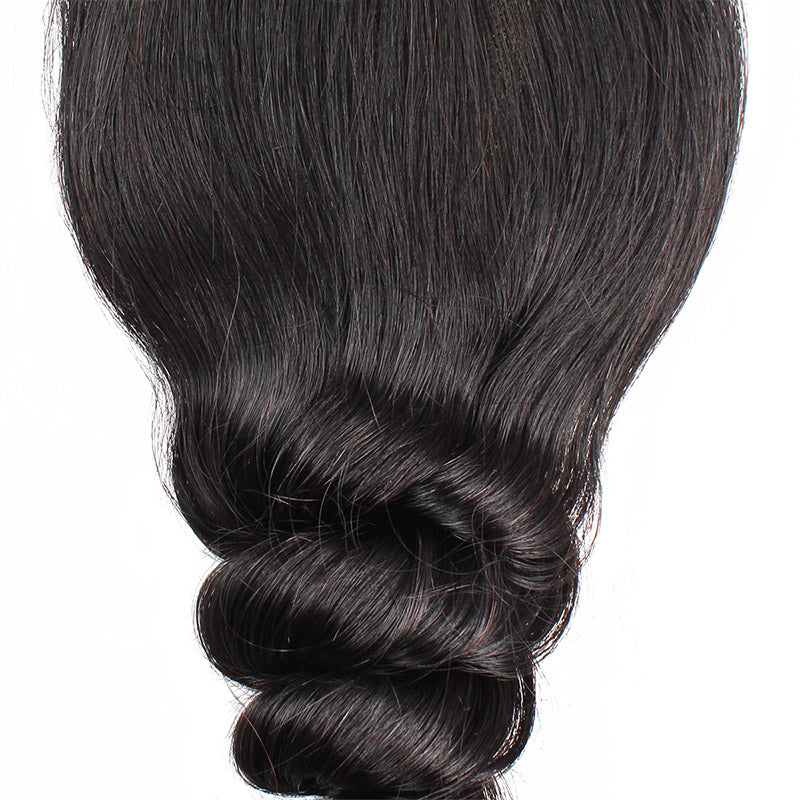 Peruvian Loose Wave 4 Bundles With 4*4 Lace Closure Ishow Virgin Human Hair - IshowHair