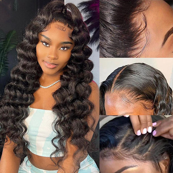 Loose Deep Wave Wig 13x4 HD Lace Front Wigs Brazilian Human Hair Frontal Lace Wigs