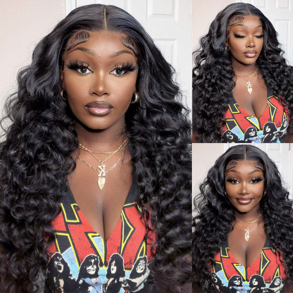Loose Deep Wave Lace Front Wig Indian Hair 13x4 Lace Frontal Human Hair Wigs