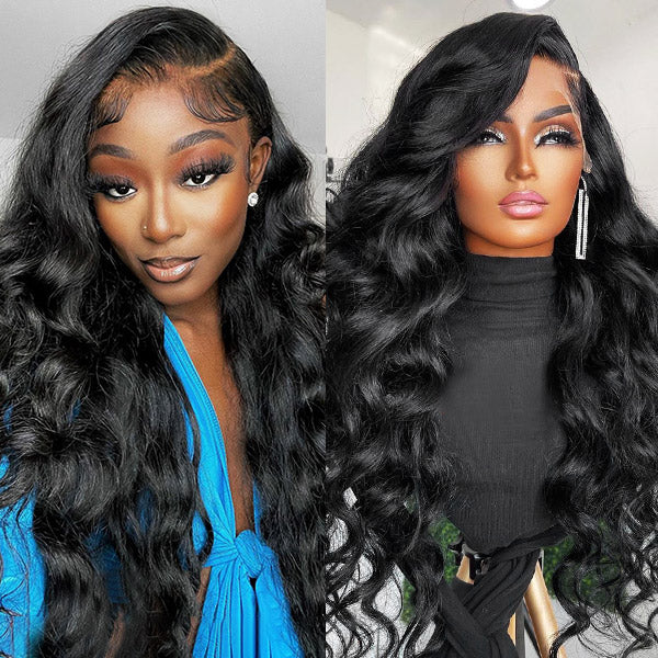 Loose Wave Wig 13x4 Lace Front Wig With Baby Hair 30Inch Transparent HD Human Hair Wigs For Black Women