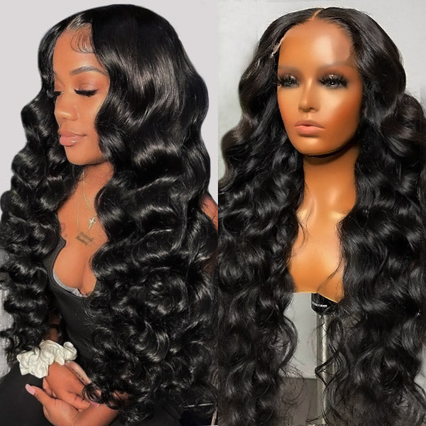 Ishow Hair Transparent Loose Wave Wig, Unprocessed Lace Frontal Closure Human Hair Wigs
