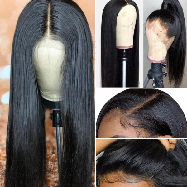 Lace Front Hair Wigs Peruvian Virgin Remy Straight Human Hair Wig - IshowHair