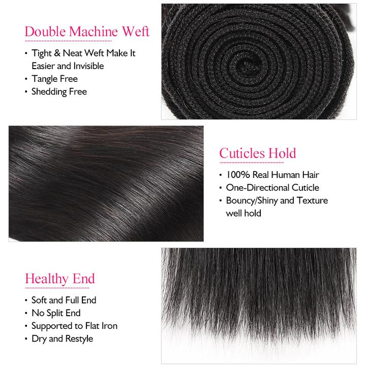 Ishow Beauty Factory Wholesale Straight Human Hair Weave Bundles, 100% Unprocessed Human Hair - IshowHair
