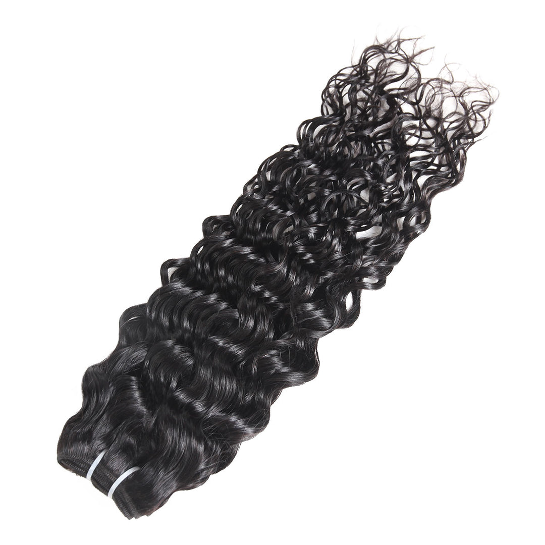 Ishow Water Wave Human Hair Weave Bundles 1pc Natural Black Non Remy Hair Extensions - IshowVirginHair