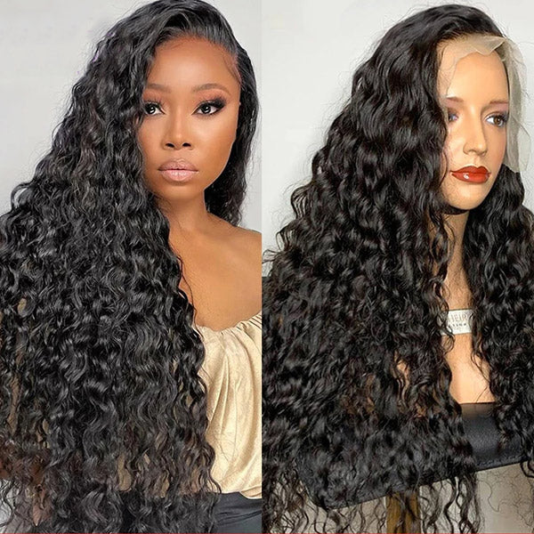 Water Wave Lace Front Wig 13x4 Lace Frontal Wig Virgin Glueless Human Hair Wigs